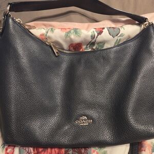 Coach Black Pebbled Leather Hobo Bag